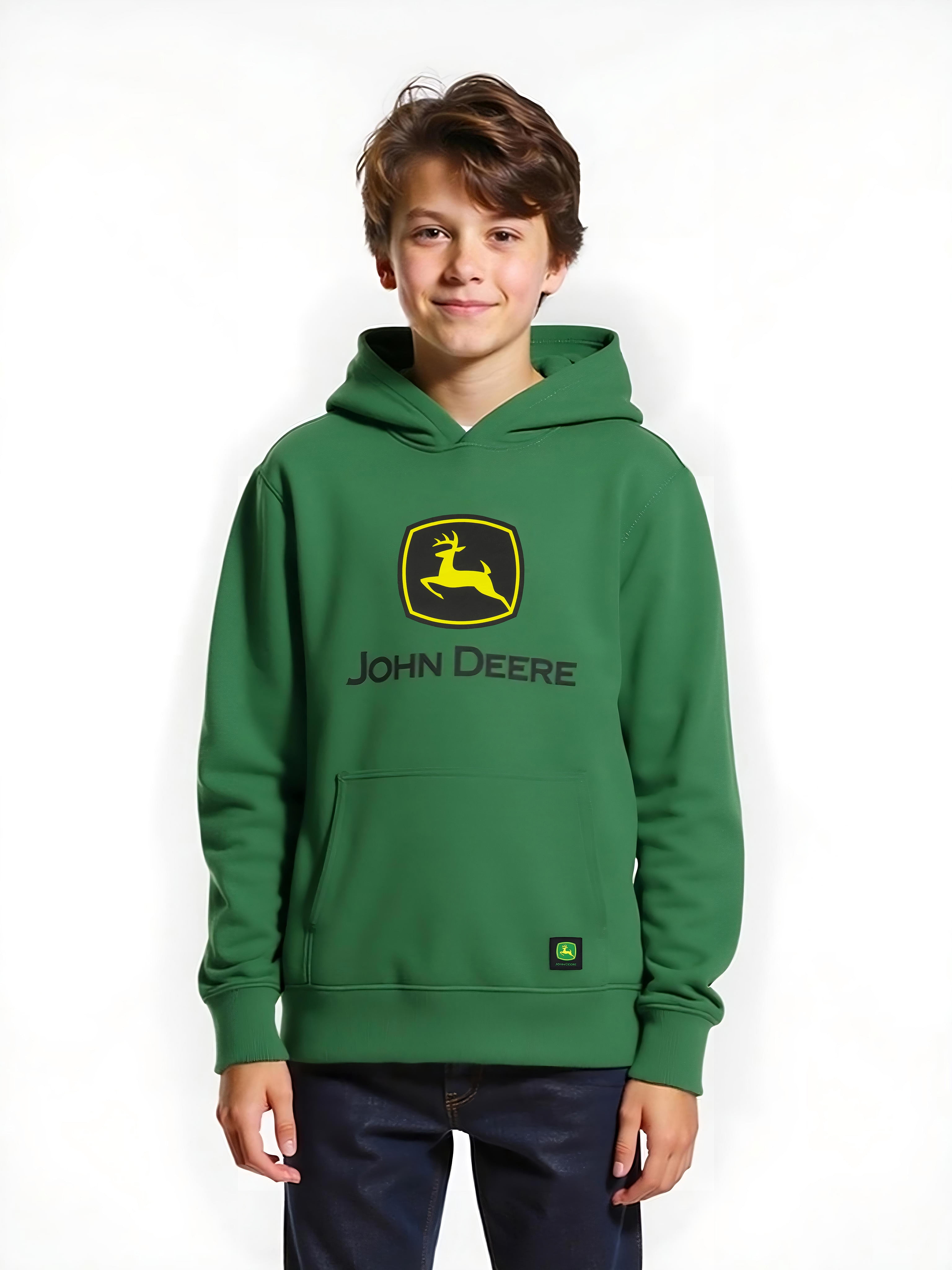 John Deere Boys Graphic Fleece Long Sleeve Hoodie, Sizes 4-18