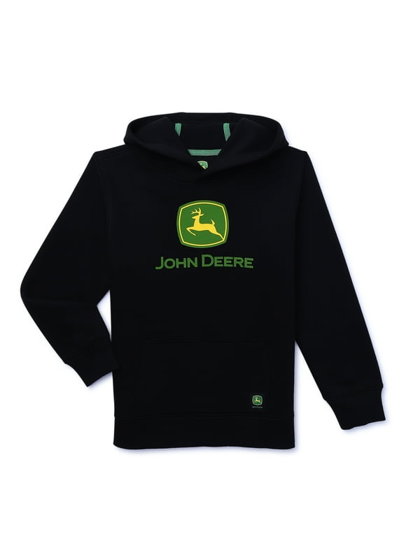 John Deere Boys Graphic Fleece Long Sleeve Hoodie, Sizes 4-18