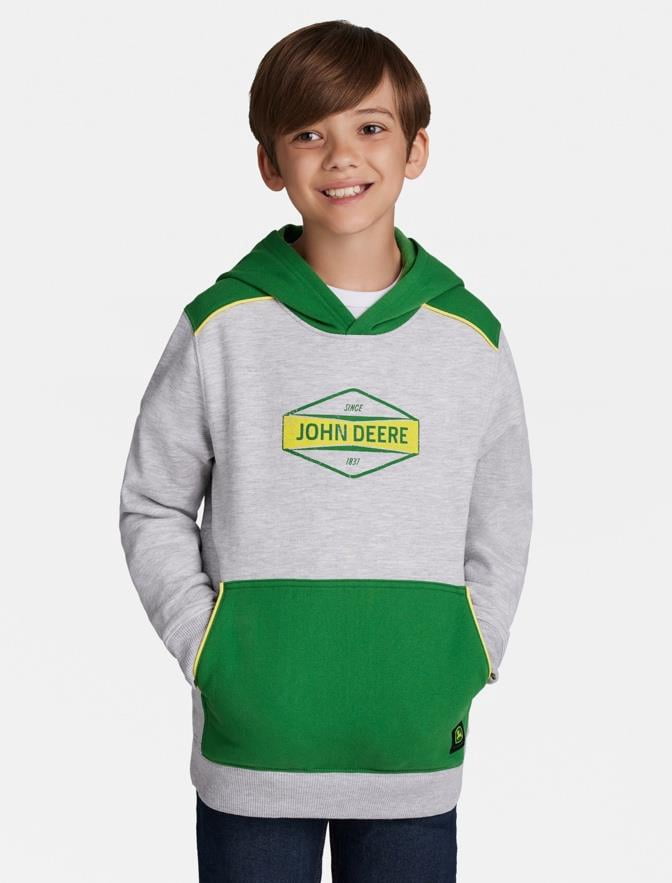 John Deere Boys Graphic Fleece Long Sleeve Hoodie, Sizes 4-18