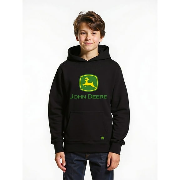 John Deere Boys Graphic Fleece Long Sleeve Hoodie, Sizes 4-18