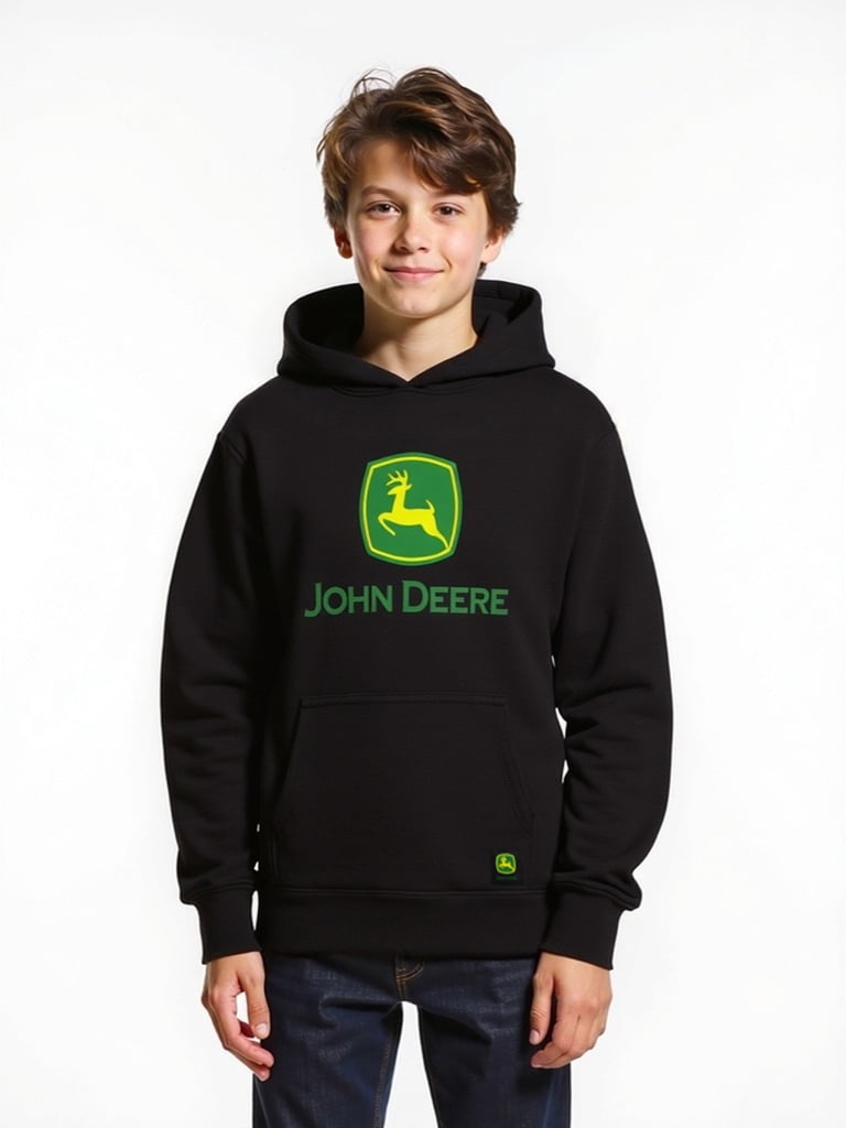John Deere Boys Graphic Fleece Long Sleeve Hoodie, Sizes 4-18