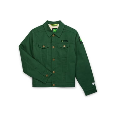 John Deere Boys Trucker Jacket with Faux Sherpa Lining, Sizes 4-18