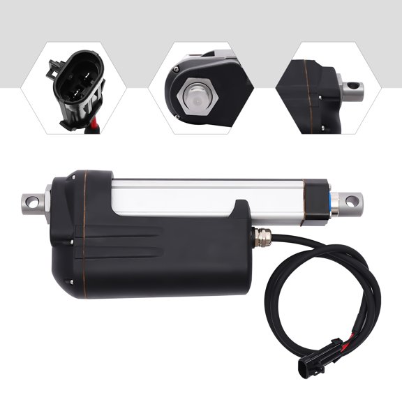 John Deere Compatible Shift Actuator for Models 318D, 320D, 329D, 332E, 330G, 12V, 150W, Black/Silver, IP66 Protection, Build