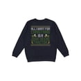 thumbnail image 1 of John Deere Crew Neck Ugly Christmas Sweater - 4T Navy Blue, 1 of 1
