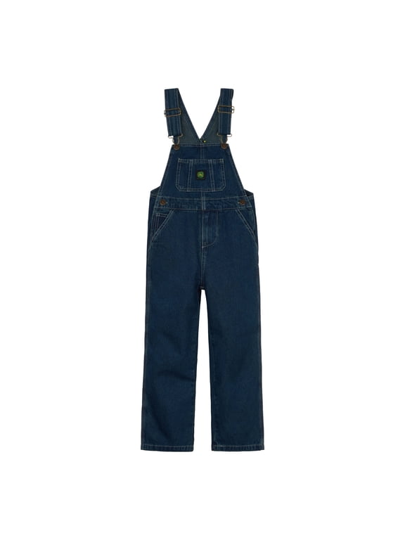 Denim Square Neck Bib Overalls Toddler to Little Kid