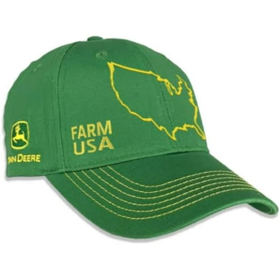 John Deere Farm USA America Twill Hat Cap Adult Mens Green - LP75990