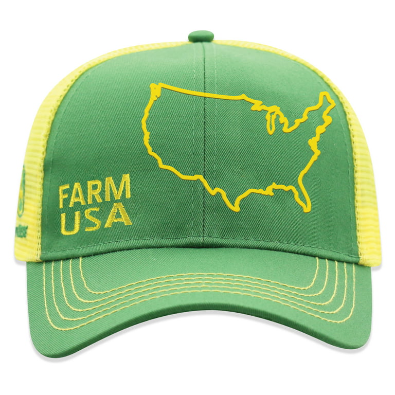 John Deere Farm United States State Pride Cap-Green and Yellow-USA