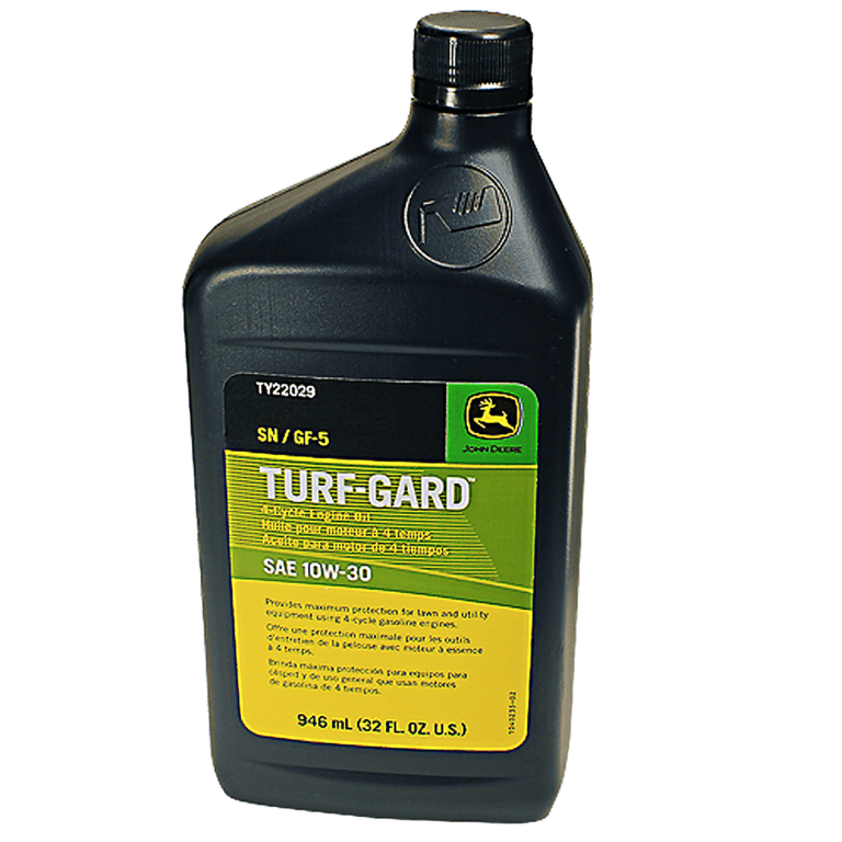 John Deere, Turf-Gard 10W30 Engine Oil, TY22029, 1 Quart - Walmart.com