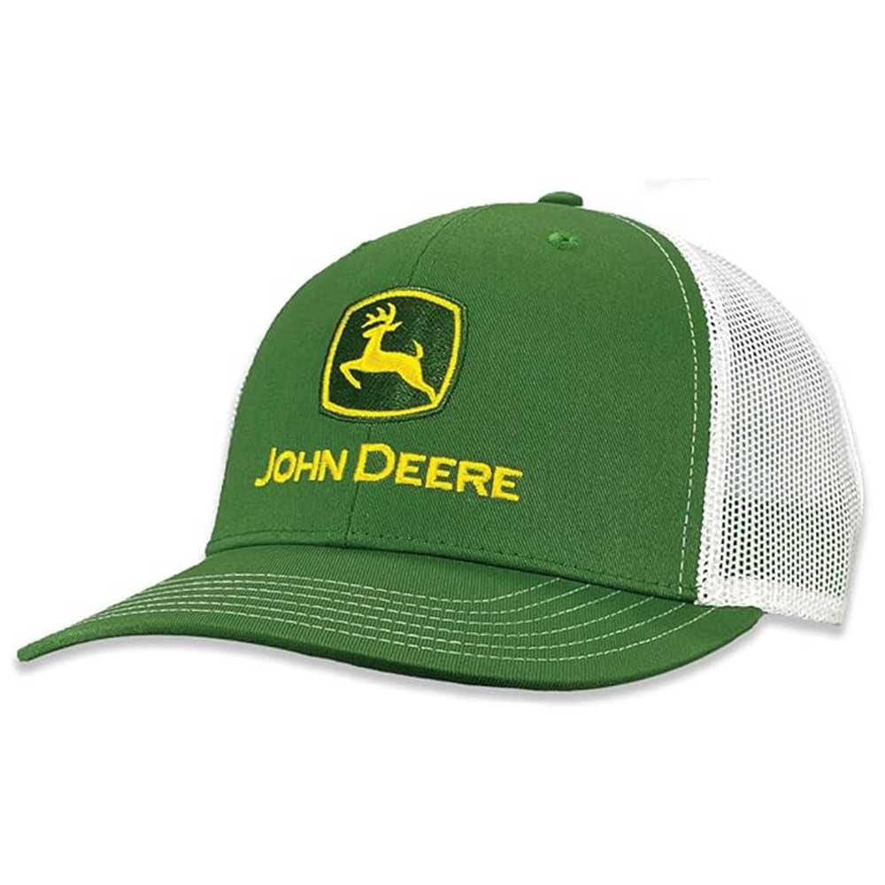 John Deere Green & Black Mesh Cap – Vintage Moline 112 Fit With Side Logo John Deere Moline Hat One Size