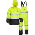 thumbnail image 1 of John Deere Hi-Visibility 3-Piece Rain Suit, ANSI Class 3 Rain Gear for Men and Women, Large, 1 of 9