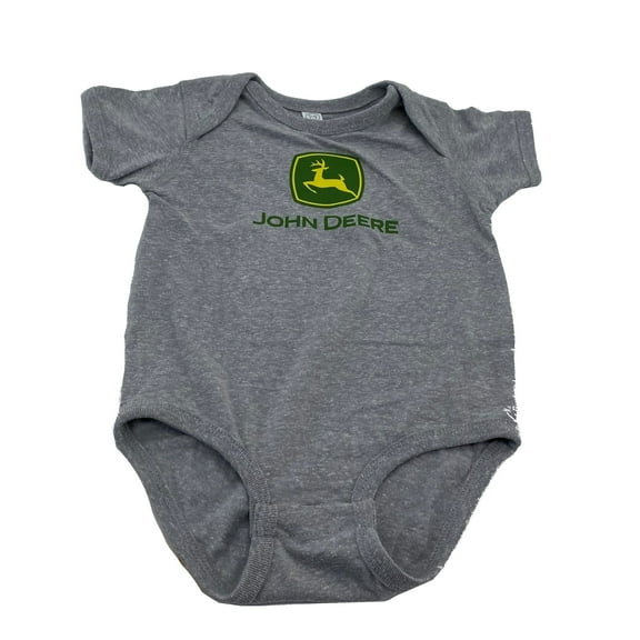 John Deere Infant Baby Boys Logo One Piece Bodysuit-Oxford-18 Months