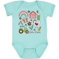 thumbnail image 1 of John Deere Infant Girls Tractor Flower Farm Onesie Bodysuit - Chill Blue - 18M, 1 of 1