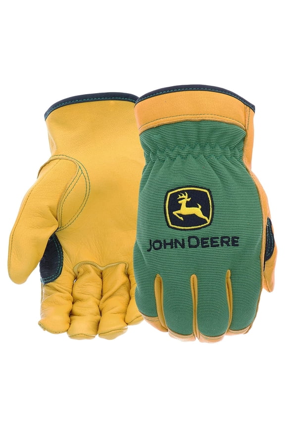 Deerskin Driver Gloves XL - Abrasion Resistant, Insulated - Green