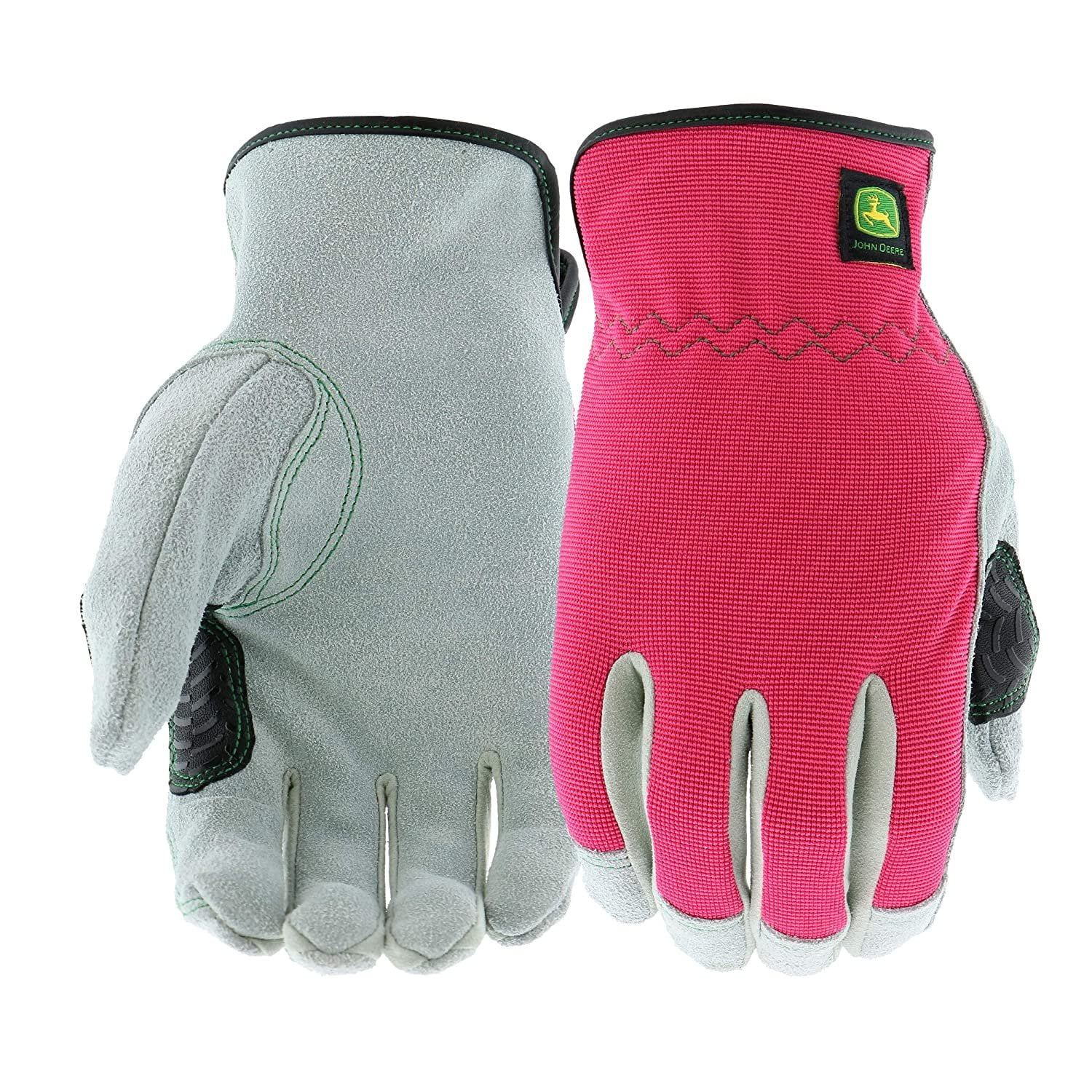 John Deere Women's Medium/Large Cowhide Leather Work Glove JD86019-WML