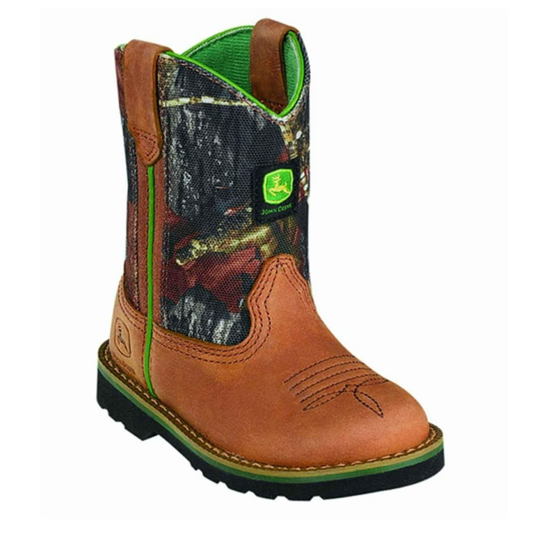 John Deere Johnny Popper Tan and Camo Infant Boots JD1188 Walmart