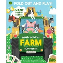 Pre-Owned John Deere Kids Farm: 500 Stickers and Puzzle Activities: Fold Out and Play! (Paperback) by Parragon Books (Editor), Jack Redwing