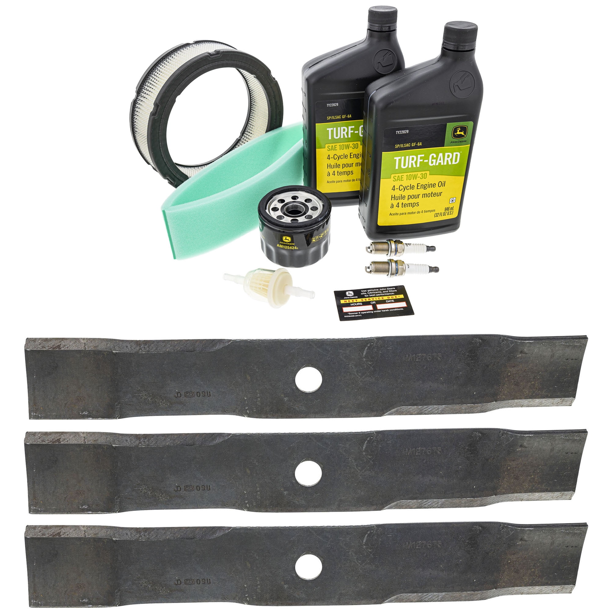 Curated visual reference: Picture Idea: John Deere Lt166 Maintenance Kit Mulching Blades 48 Mower Deck