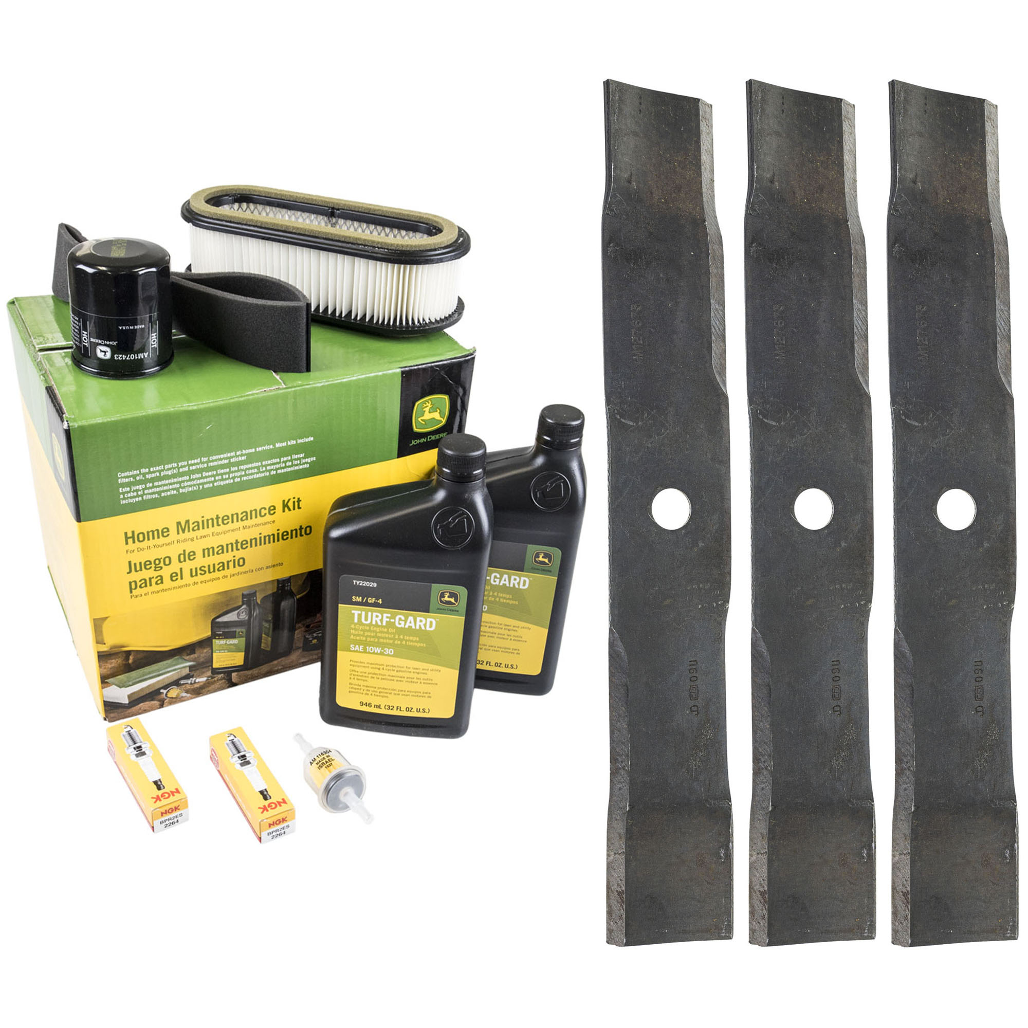 John Deere LX279 Maintenance Kit w/ Mulching Blades, 48" Mower Deck