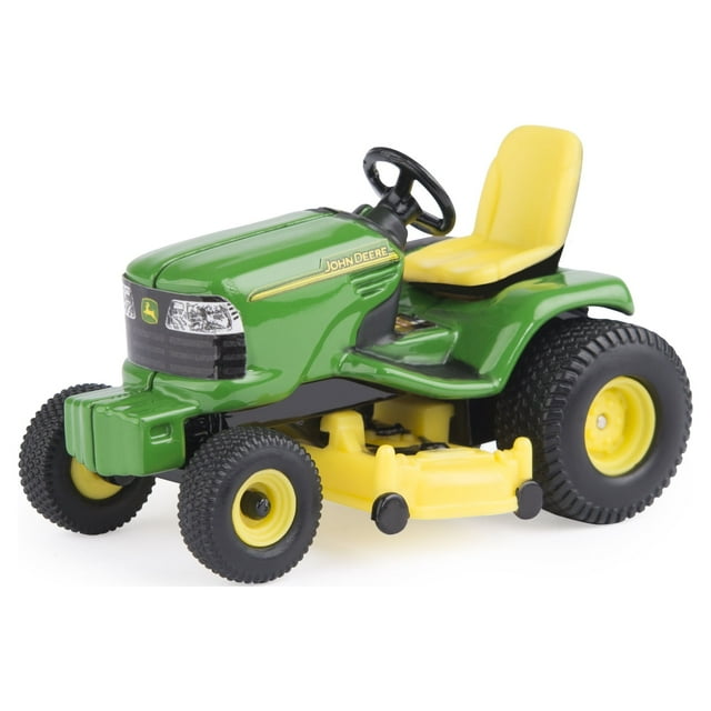 John Deere Die-Cast Mini Lawn Tractor, 1/32 Scale, Green, Yellow ...