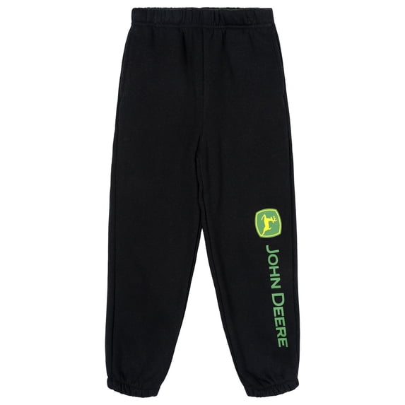 John Deere Little Boys' Fleece Jogger Pants Pitch Black