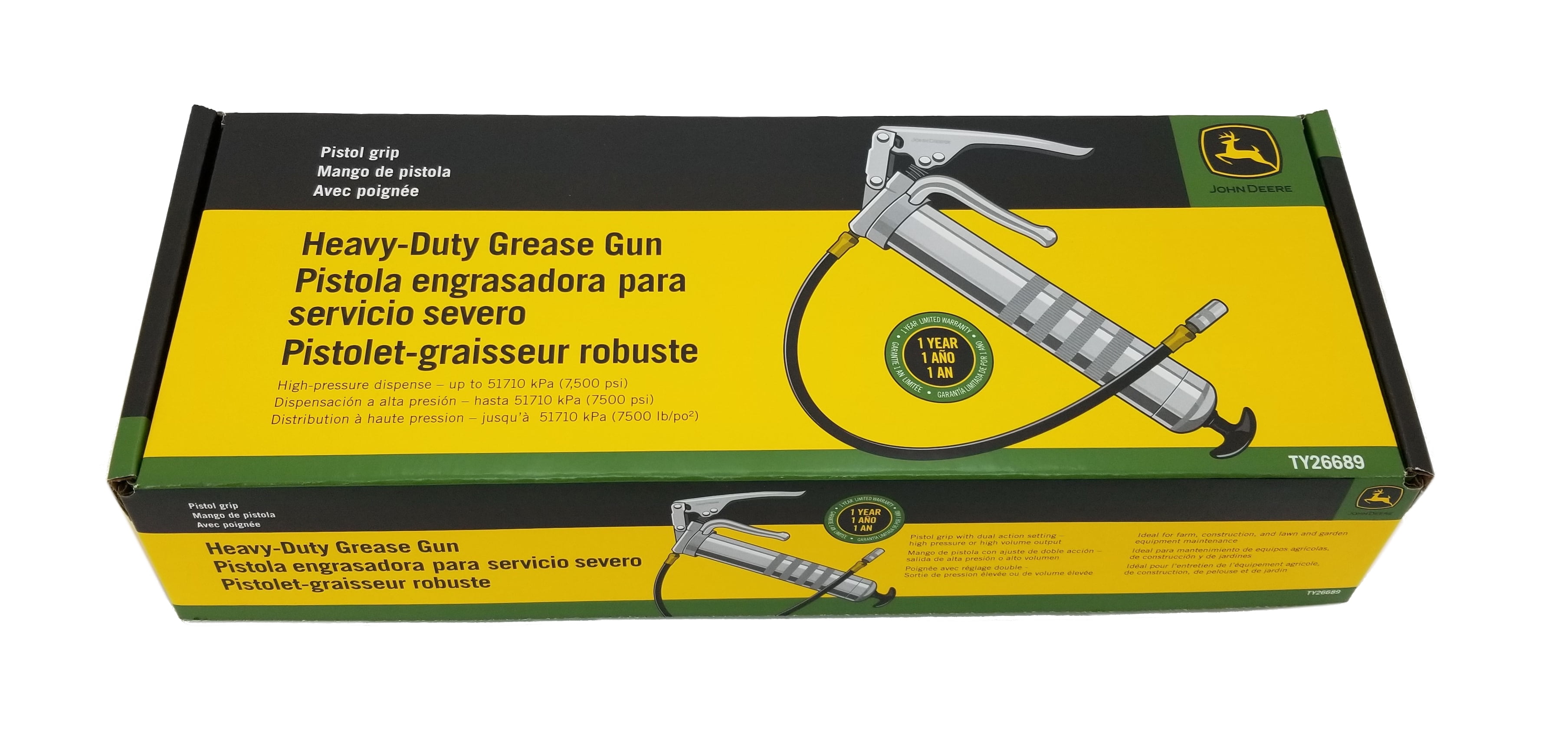 John Deere Manual Pistol Grip Grease Gun TY26689