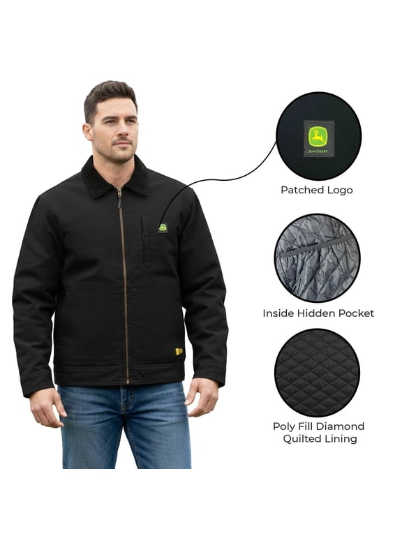 Men’s Black Jacket Light Weight Tractor Durable Tough