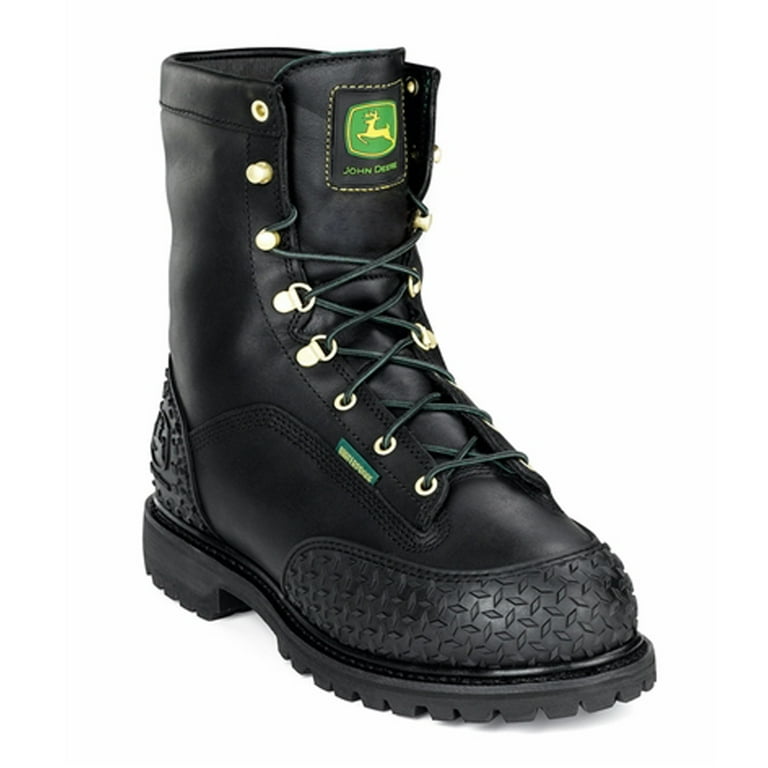 John Deere Men's Black Insulated Miner's Work Boots JD9350