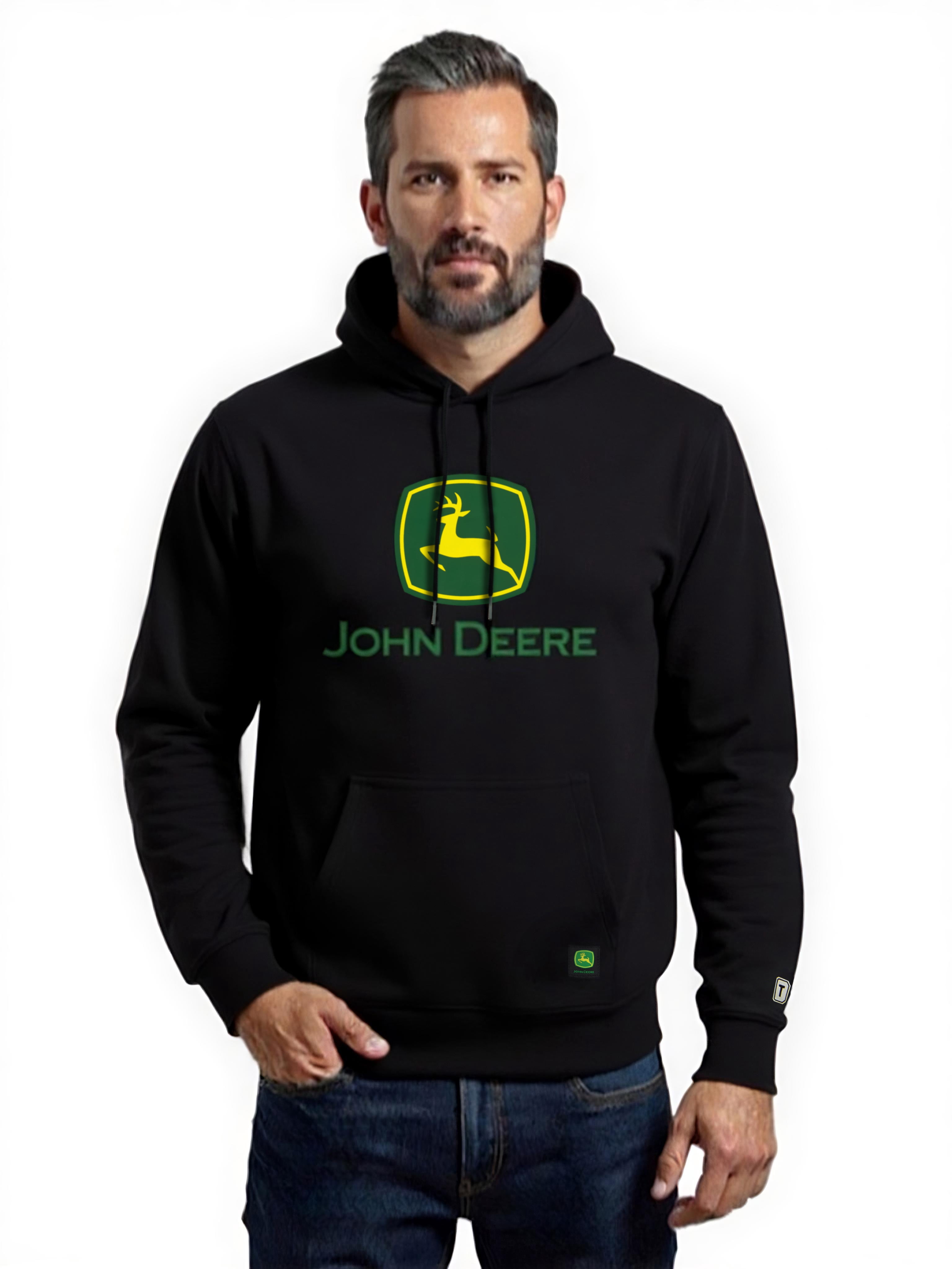 John Deere Men's Fleece Logo Hoodie, Sizes S-3XL