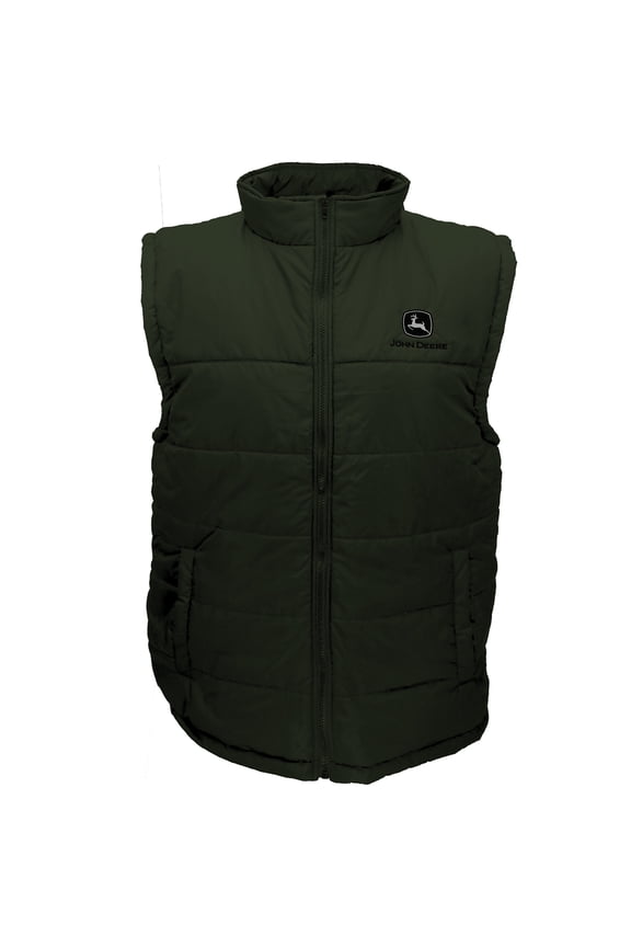 Men's Logo Puffer Vest-Olive-Xl