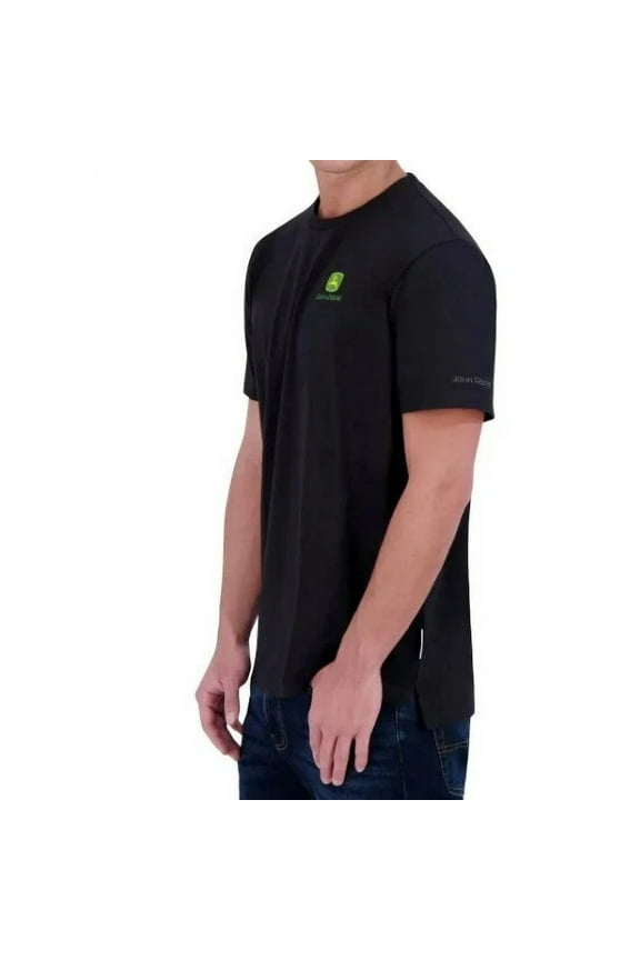 Men's Short Sleeve Crew Neck Cotton Logo T-Shirt (Black, XX-Large)