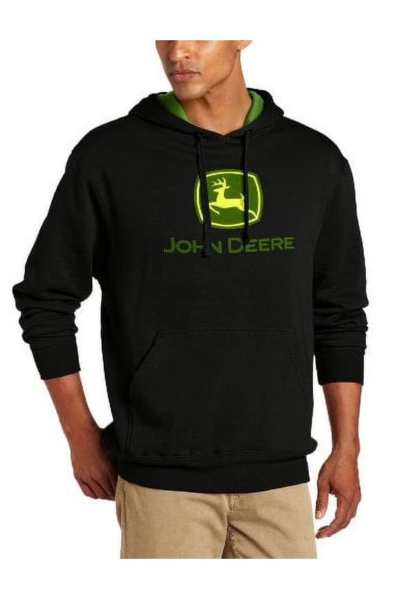 John Deere NCAA Mens Trademark Logo Core Hood Pullover Fleece