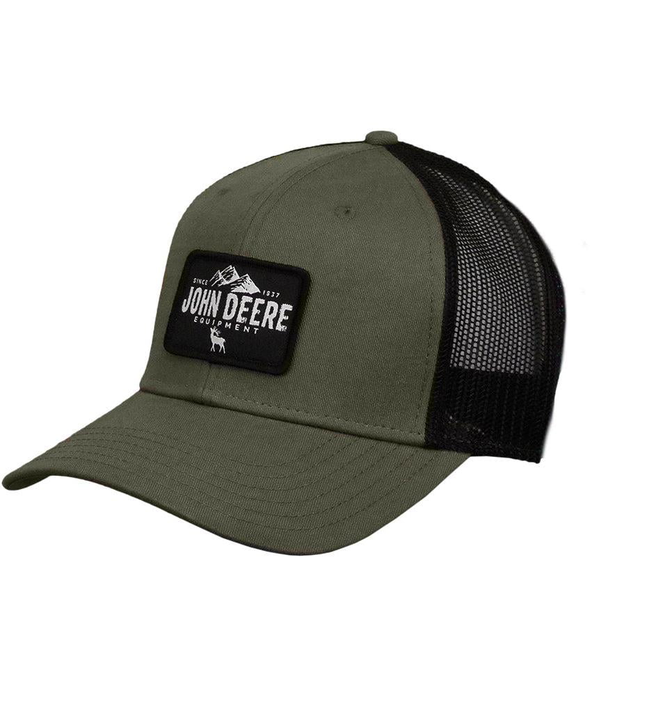 John Deere Men's Twill & Mesh Adjustable Suede Logo Hat