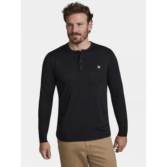 John Deere Men’s Warmth Shield™️ Long Sleeve Thermal Pocket Henley, Sizes S - 3XL