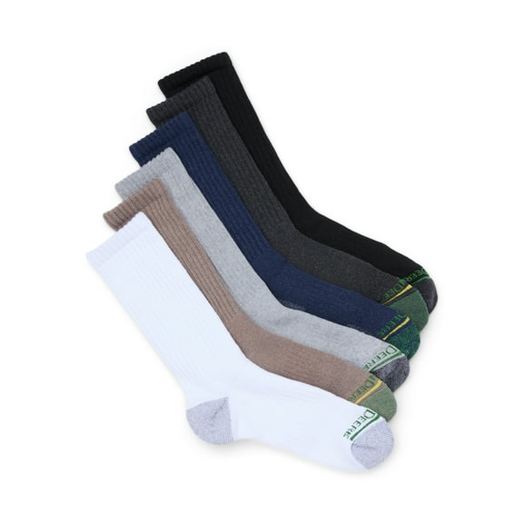 John Deere Men’s Workwear Crew Socks, 6-Pack, Assorted