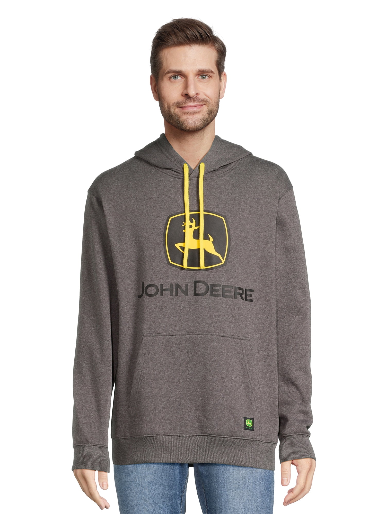 John Deere Men’s and Big Men's Fleece Graphic Pullover Hoodie, Sizes S