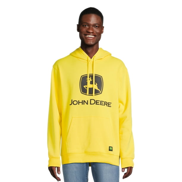 John Deere Men s and Big Men s Graphic Logo Fleece Pullover Fleece Hoodie up to Size 3XL Walmart Business Supplies