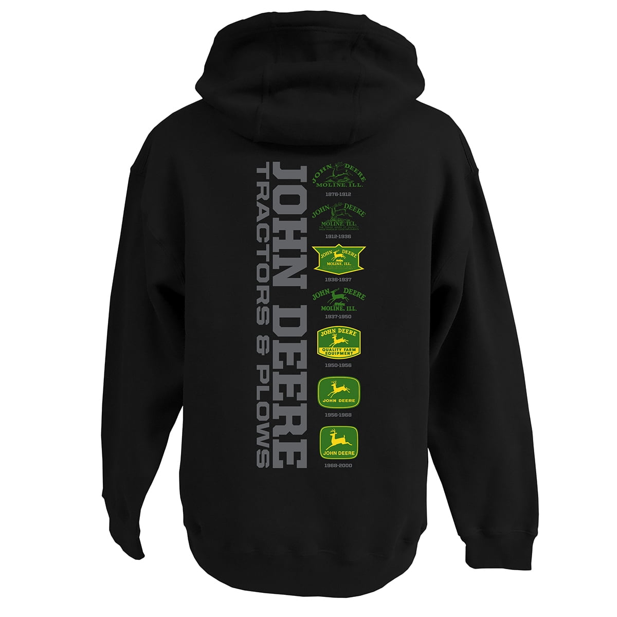 John Deere Mens Black Tractors & Plows Hoodie Large - LP79302 - Walmart.com