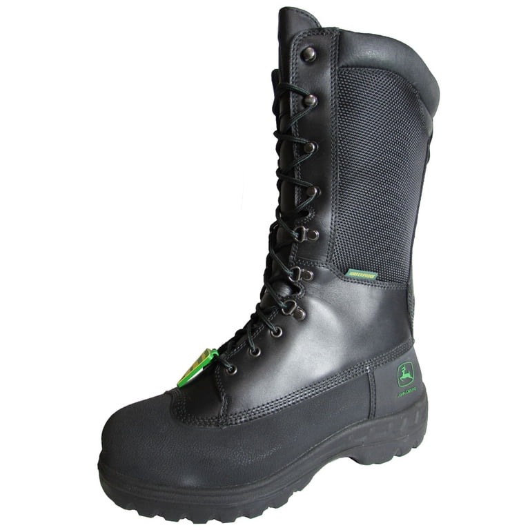 John Deere Logger Boots Mens 9M Black Waterproof Thinsulate Steel Toe JD9620 John Deere Waterproof: Flex-Wedge Ranger - Hollow Rapids main image 4