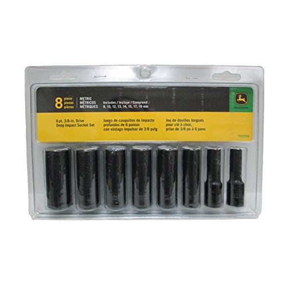John Deere Metric Deep Impact Socket 8 Piece Set - TY27274