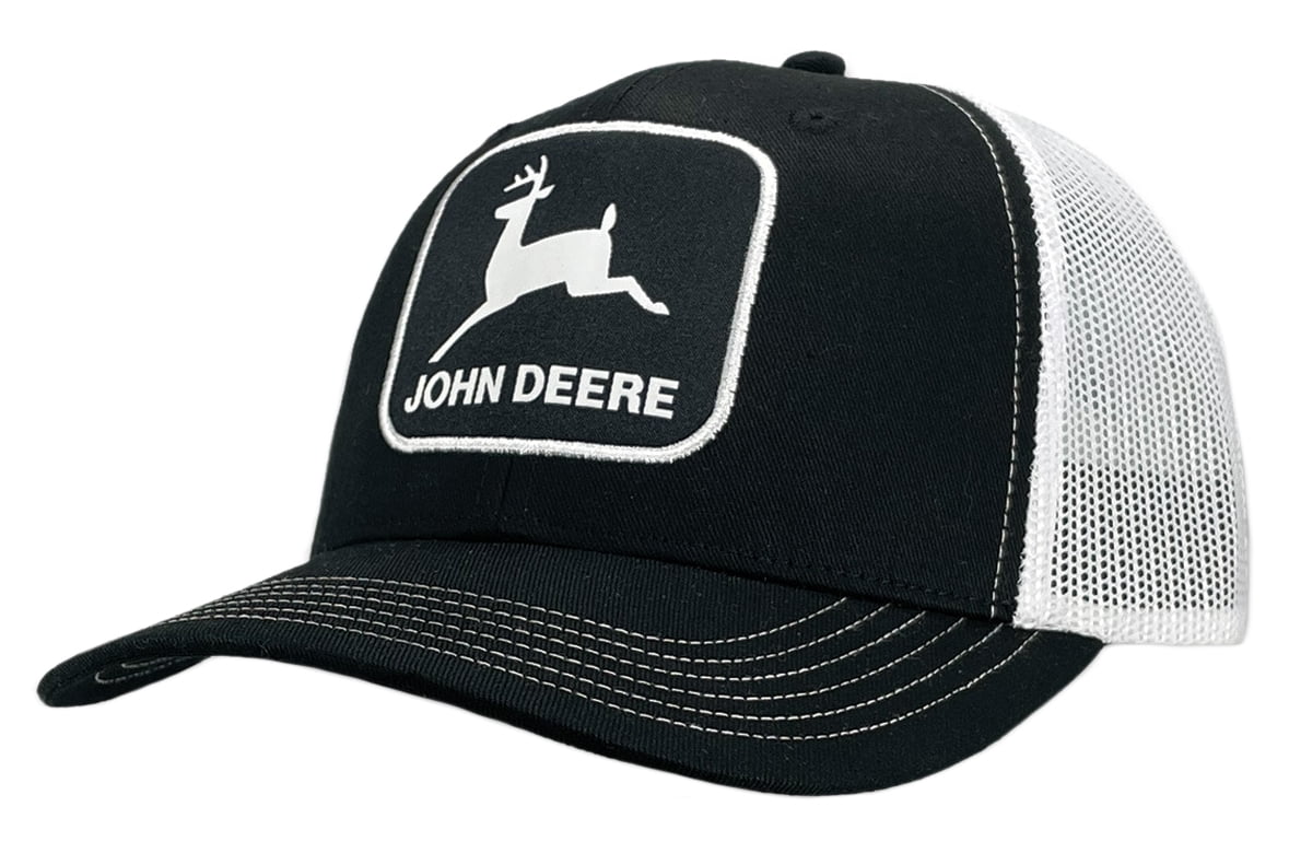 John Deere Caqui Tan Moline 112 Gorra De Malla Blanca Bordada Gorra John Deere