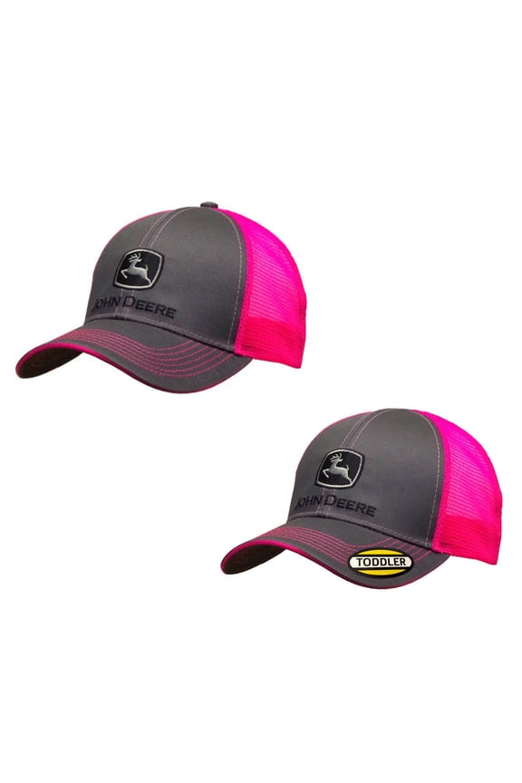 Mommy and Me Neon Pink Mesh Back Hat/Cap Set - LP67036A