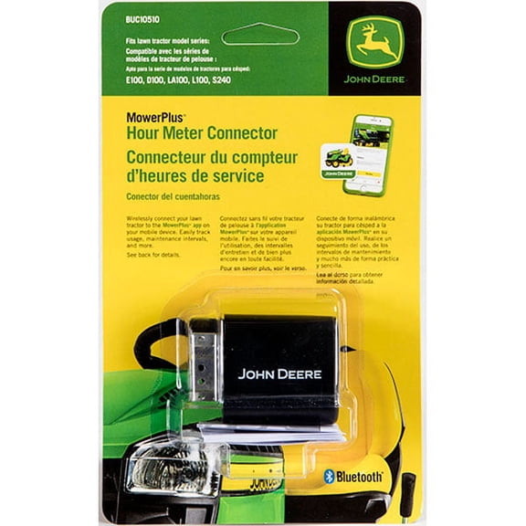 John Deere MowerPlus Bluetooth Wireless Easy Install Hour Meter Connector Tractor Part