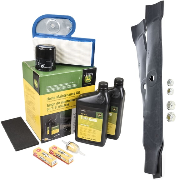 John Deere OEM Model LT180 Maintenance Kit and Mulching Blades, 42" Mower Deck