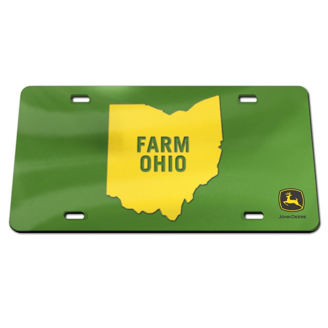 John Deere Officially Licensed WinCraft State Pride License Plate, Farm