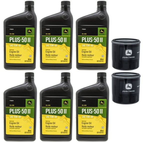 John Deere Original Equipment 1023E/1025R/1026R Double Oil Change Kit - TY26674B