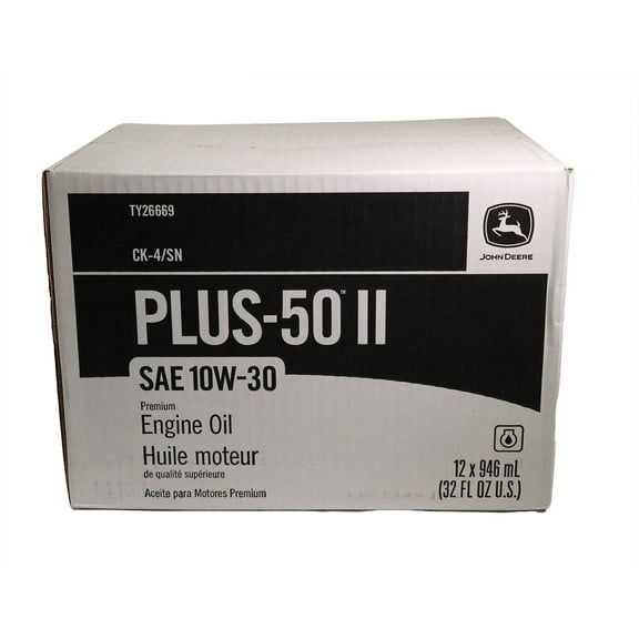 John Deere Original Equipment (12 PACK) Plus-50 II SAE 10W-30 Quart Engine Oil - TY26669
