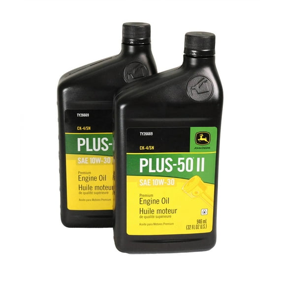 John Deere Original Equipment (2 PACK) Plus-50 II SAE 10W-30 Quart Engine Oil - TY26669