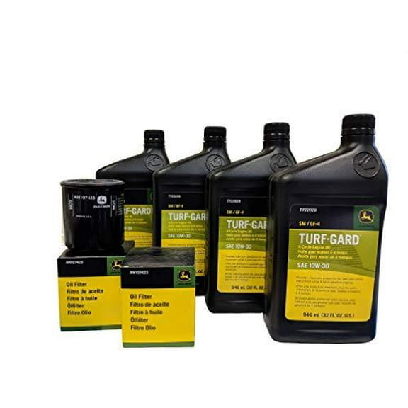 John Deere Original Equipment Double Oil Change Kit - (4) TY22029 + (2) AM107423