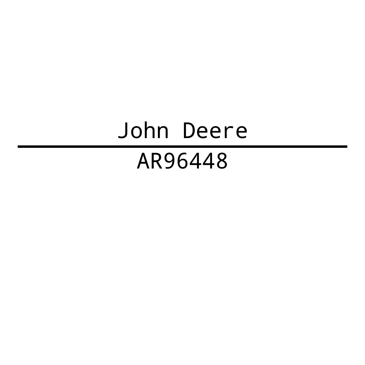 John Deere Original Equipment Fuel Line AR96448