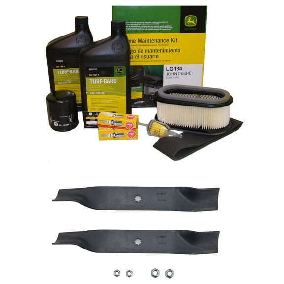 "John Deere Original Equipment Model LX178 Maintenance Kit + Highlift Blades, 38"" Mower Deck"